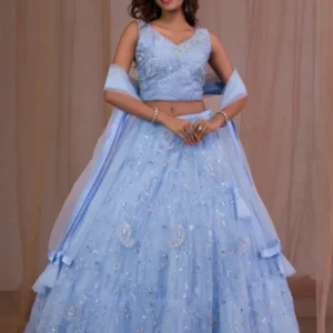 Mirrorwork Net Readymade Lehenga